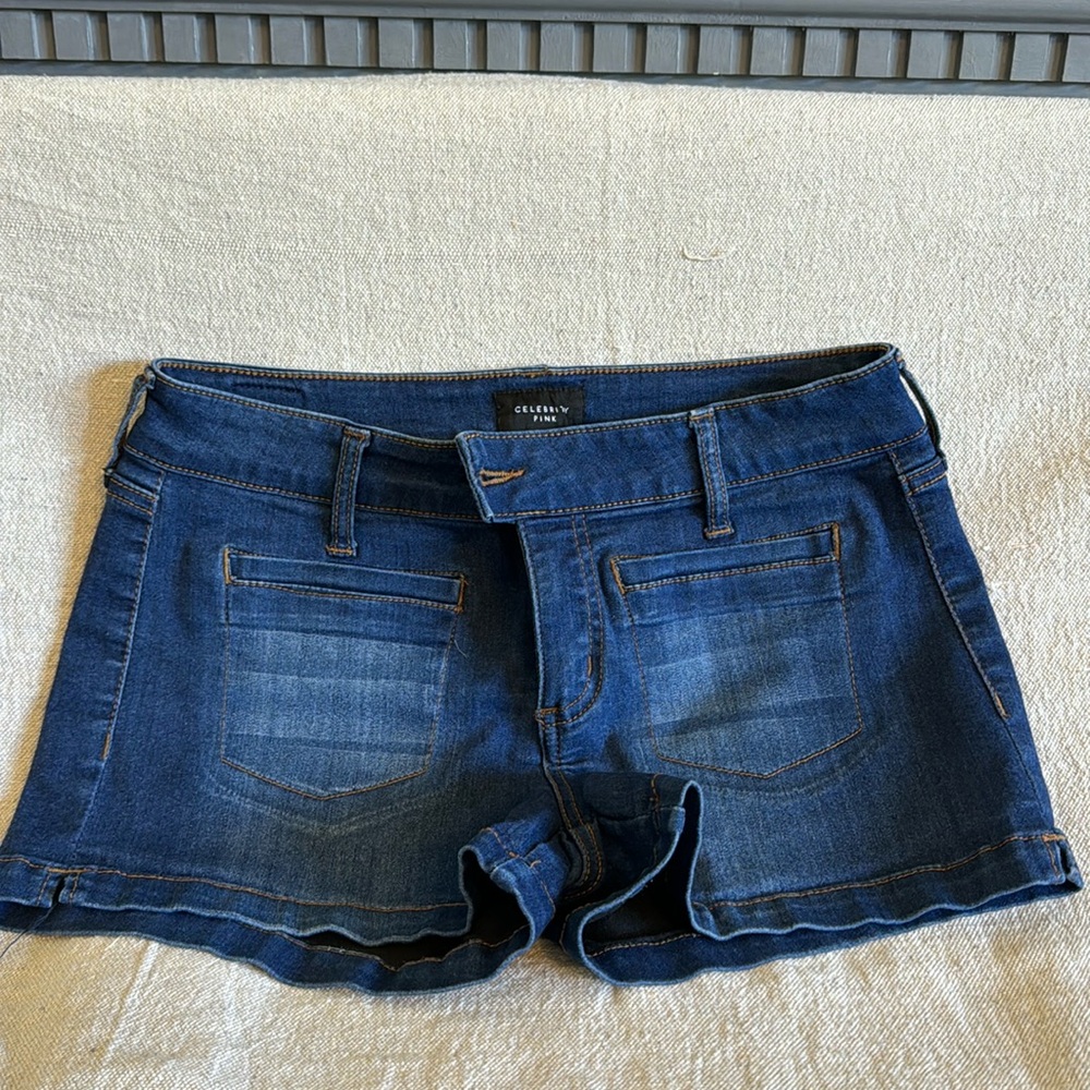 Celebrity Pink, women’s Jean shorts. Low rise. 3 in inch seam.